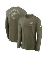 Nike Men's Olive Philadelphia Eagles 2025 Salute to Service Long Sleeve T-Shirt