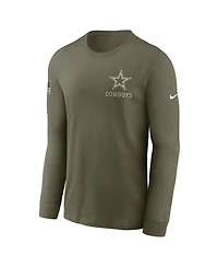 Nike Men's Olive Dallas Cowboys 2025 Salute to Service Long Sleeve T-Shirt