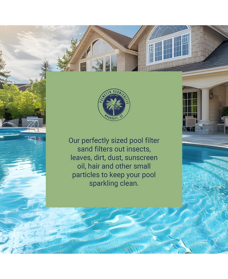 Palmetto Filter Sand for Residential Commercial Pool Filters, 50 lb (2 Pack)