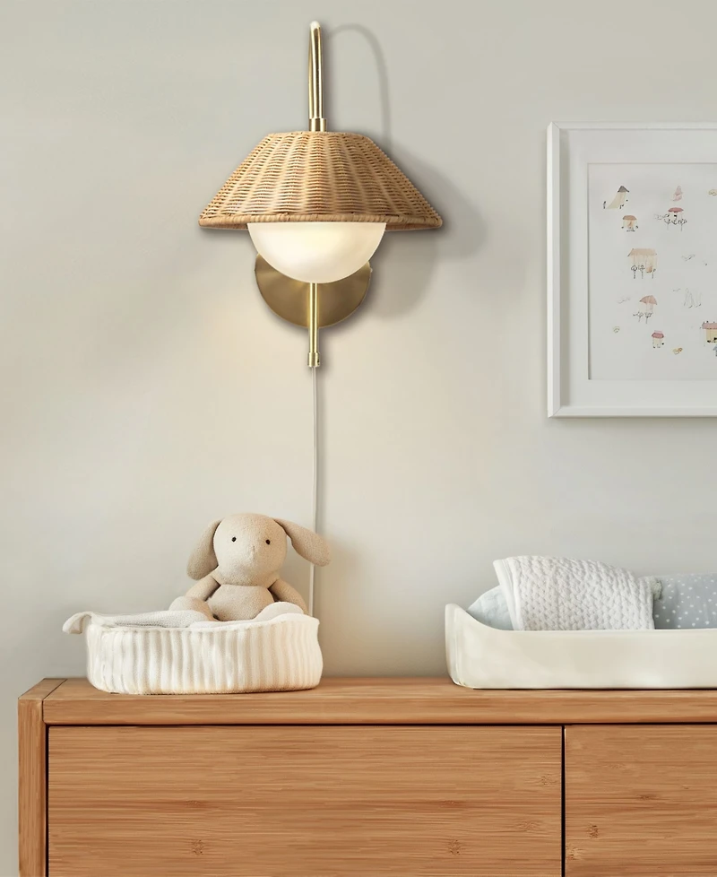 Ink+Ivy Laguna Rattan Weave Wall Sconce