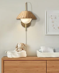 Ink+Ivy Laguna Rattan Weave Wall Sconce