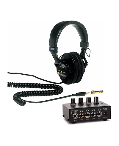 Sony MDR7506 Folding Professional Closed Ear Headphones Bundle