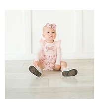 Sweet Wink Baby Girl's Candy Cane Confetti Christmas Tulle Bow Baby Headband