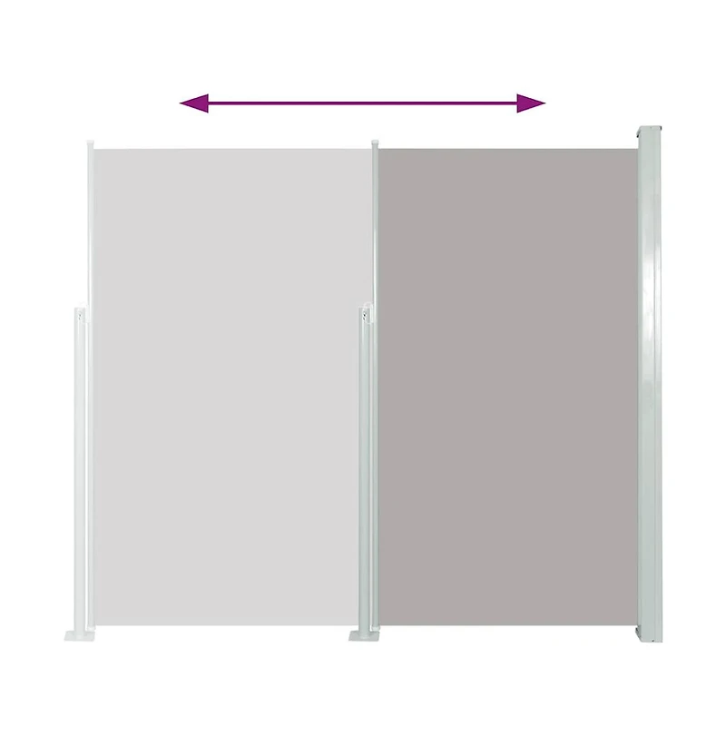 Side Awning Grey 100% polyester fabric with Pu coating