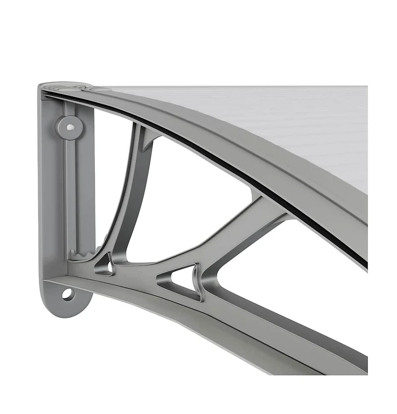 Door Canopy Grey Polycarbonate 157.5 x 39.4 in Durable