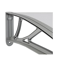 Door Canopy Grey Polycarbonate 157.5 x 39.4 in Durable