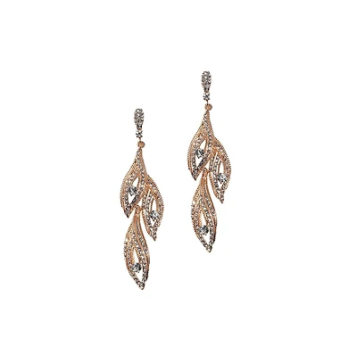 Sohi Rhinestone Eyes Drop Earrings