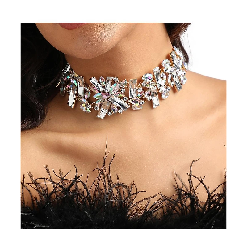 Sohi Chunky Crystal Choker Necklace