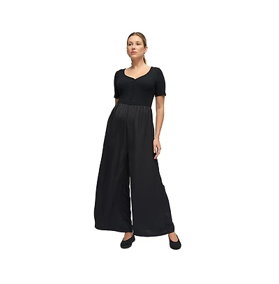 Ingrid + Isabel Maternity Ingrid + Isabel Mix Media Jumpsuit