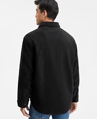 Hugo Boss Men's Ebolt Solid-Color Fleece Shirt Jacket