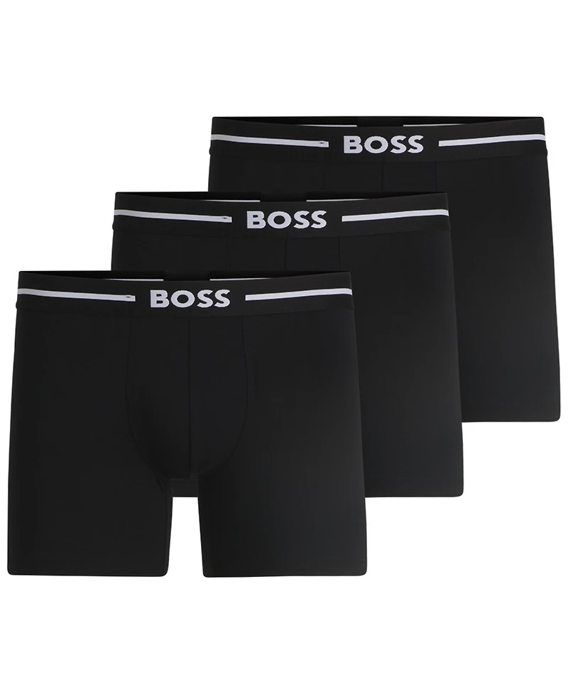 Hugo Boss Men's 3-Pack Bold Logo Boxer Briefs Underwear