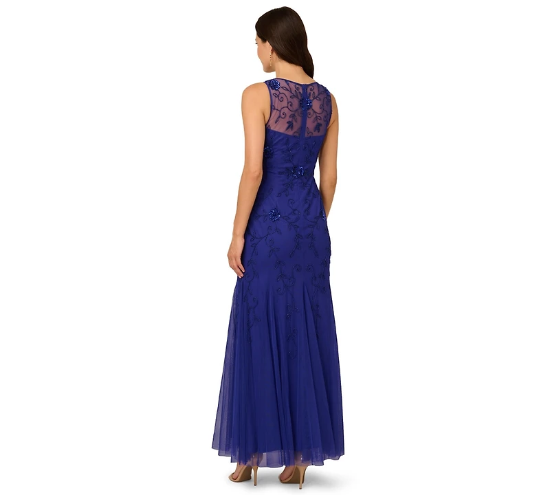 Adrianna Papell Women's Beaded Sleeveless Gown
