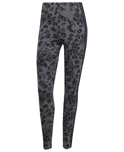 adidas Women's Leopard-Print Cotton-Blend High-Rise Leggings
