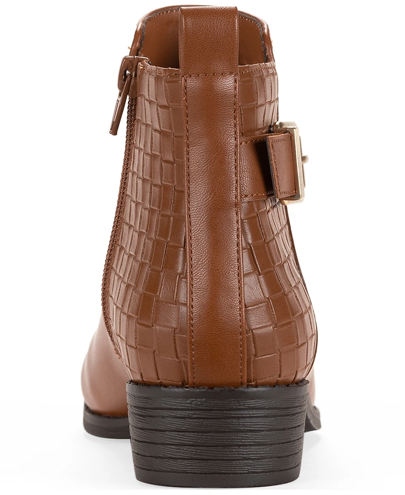 Style & Co Women's Claraa Buckle Detail Block Heel Booties, Macy's Exclusive