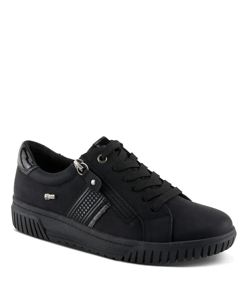 Spring Step Jamia Relife Water-Resistant Sneakers with Dual Zipper Closure and Shock-Absorbing Sole