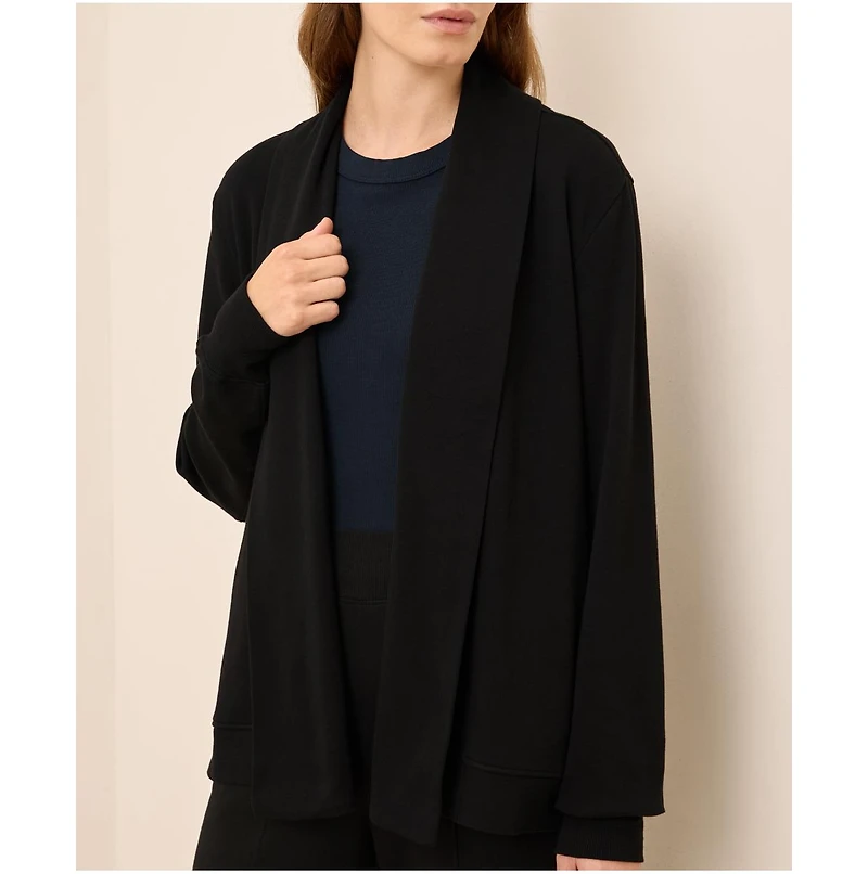 Pact Women's Organic Cotton Airplane Short Drape Cardigan