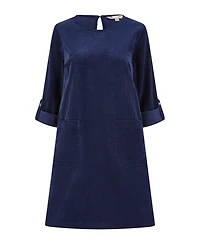 Yumi Women's Cord Tunic Dress With Pockets