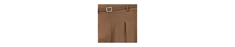Yumi Women's Pleated Midi Skirt With Belt