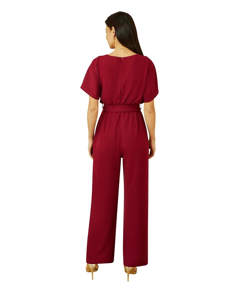 Yumi Women's Batwing Stretch Jumpsuit