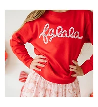 Sweet Wink Toddler Girls Falala Patch Christmas Sweatshirt