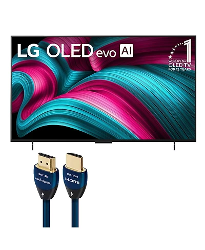 Lg Lg Oled42C5PUA 42 Inch 4K OLED evo C5 Smart Tv with AudioQuest Sky 3m Hdmi Cable