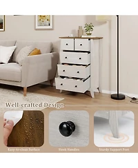 Volenca Dresser for Bedroom with 3 Folding Fabric Drawers and Anti-tipping Kit