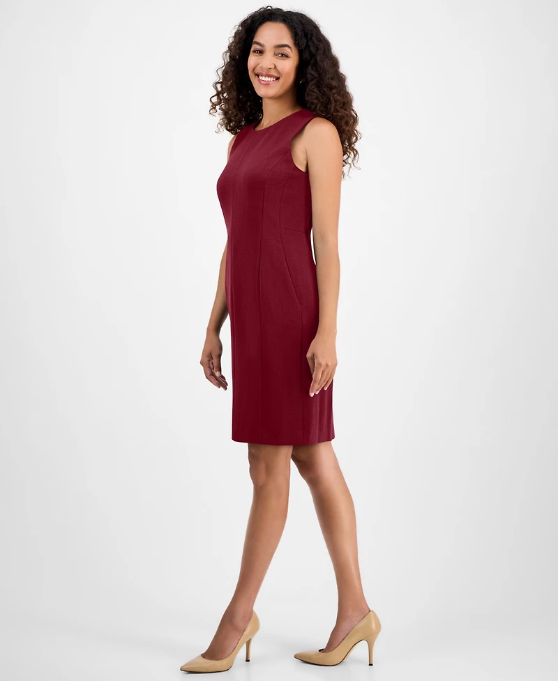 Kasper Women's Sleeveless Multi-Seam Sheath Dress, Regular & Petite