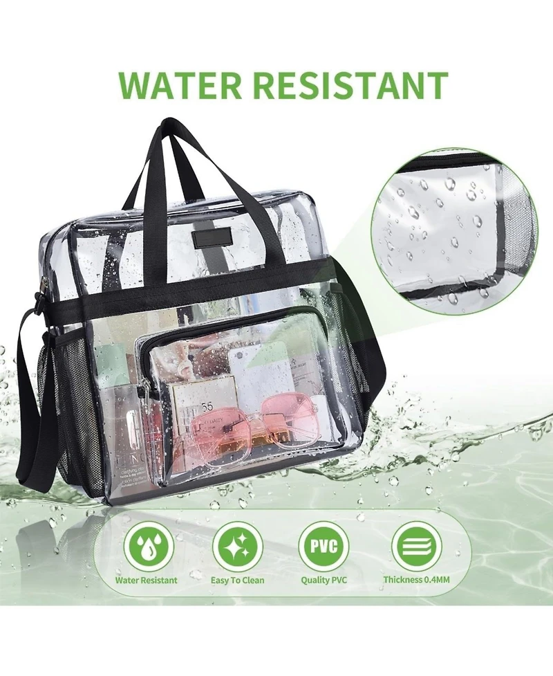 CUrbanmax lear Bag Stadium Approved, 12×6×12 Clear bag for Stadium Events, Women's Handbag for Sports Concert Festival Work