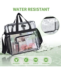 CUrbanmax lear Bag Stadium Approved, 12×6×12 Clear bag for Stadium Events, Women's Handbag for Sports Concert Festival Work