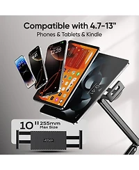 Urmust Tablet Stand for Desk, Adjustable iPad Holder Clamp Mount, 360° Rotation, Sturdy Aluminum Tablet Arm Mount for 4.7"-13" Device