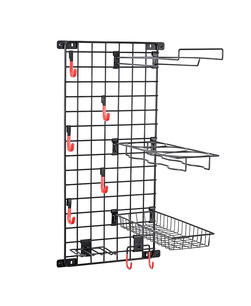 Mythinglogic Sports Equipment Wall Storage Panel, Wall Mount Garage Storage Organizer for Sports Gear and Bike