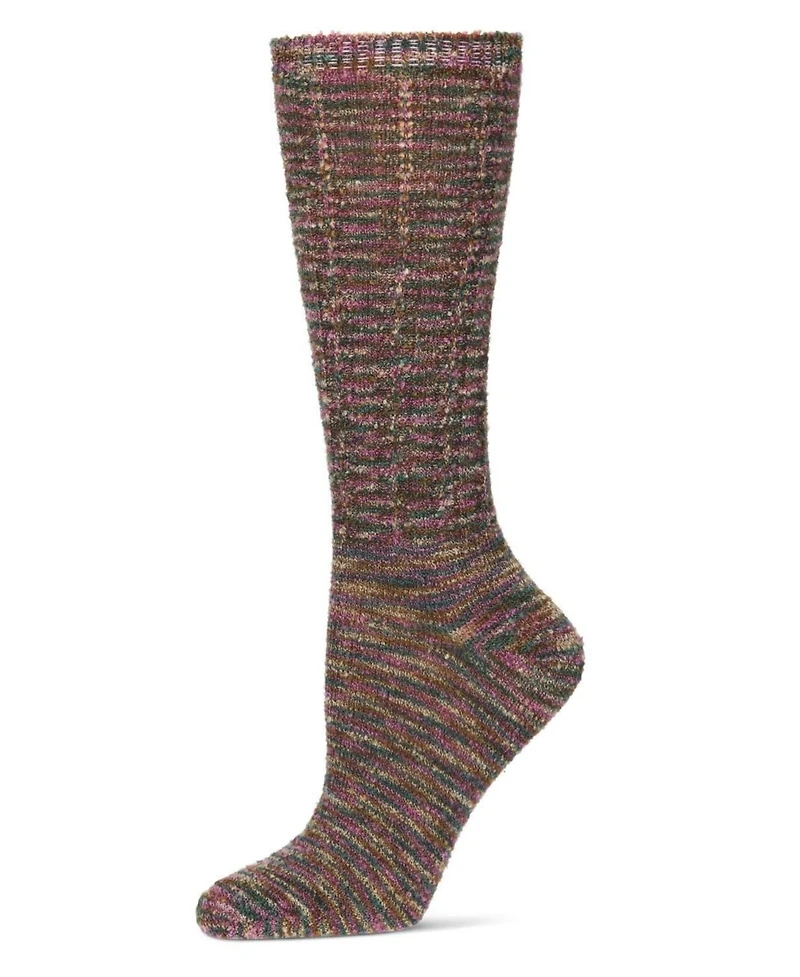 MeMoi Women's Spacedye Multicolor Cozy Crew Sock