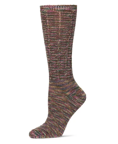 MeMoi Women's Spacedye Multicolor Cozy Crew Sock