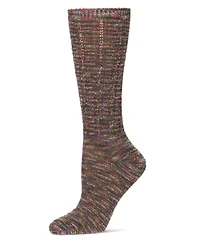 MeMoi Women's Spacedye Multicolor Cozy Crew Sock