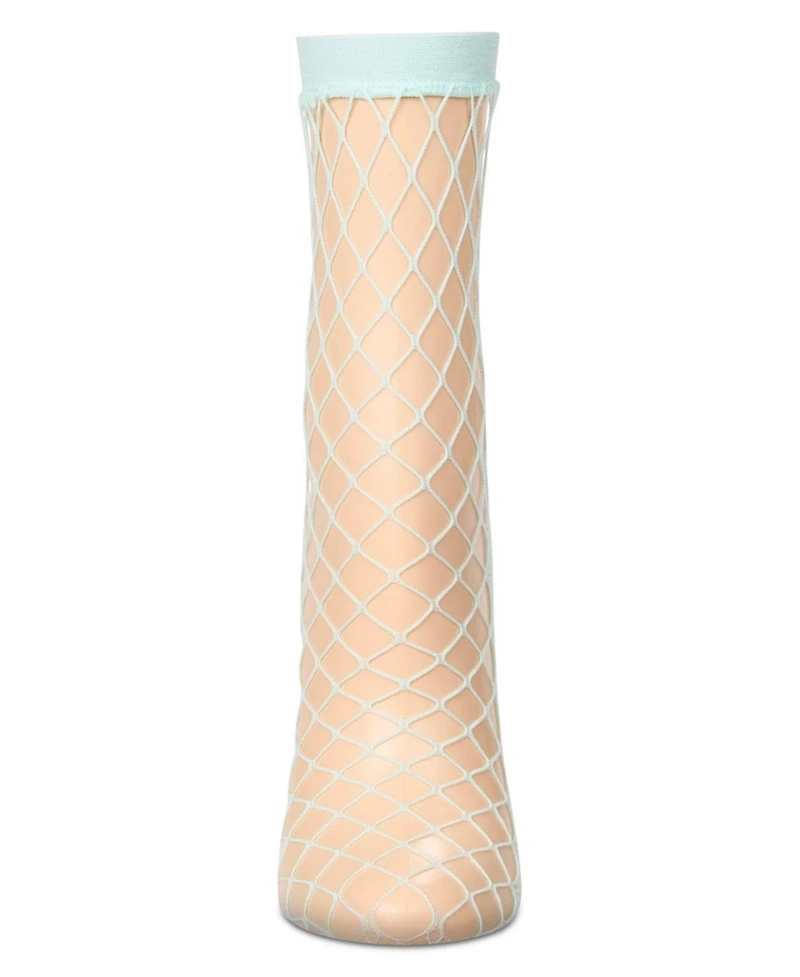 MeMoi Women's Nothing But Net Fishnet Anklet Socks