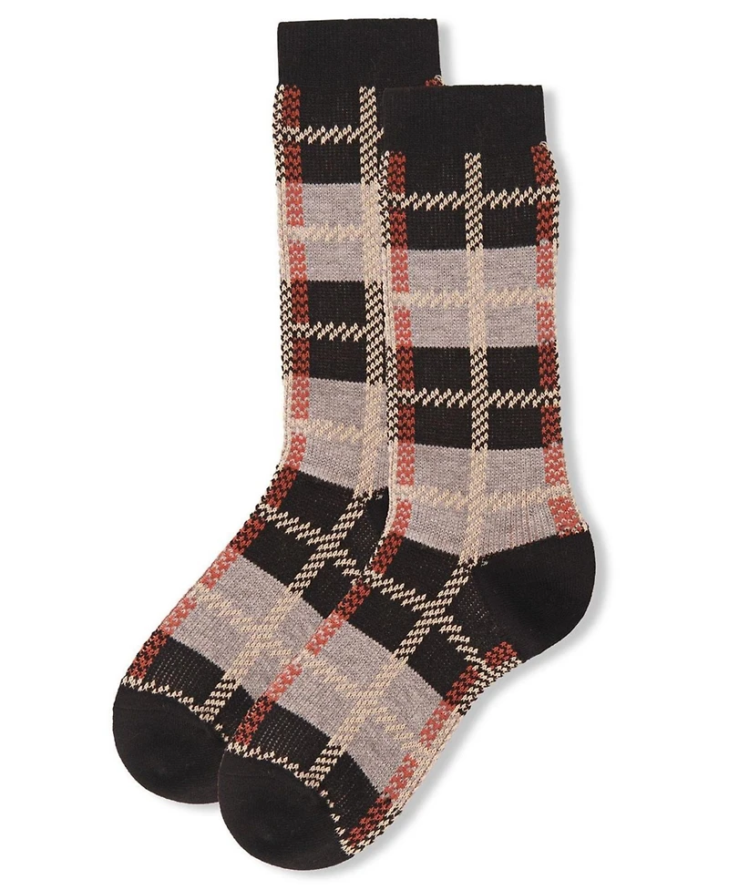 MeMoi Women's Retro Vintage Plaid Crew Socks