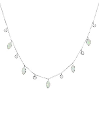 Kamaria Drops of Spring Necklace with Lab-Grown Opal in Sterling Silver