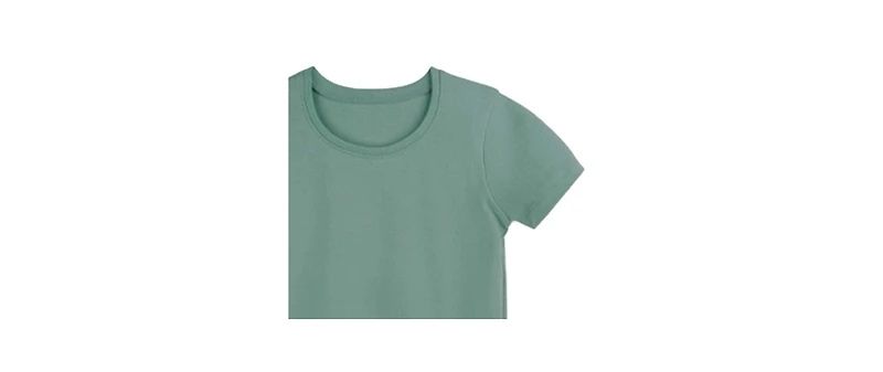 Mightly Toddler Girls Fair Trade Organic Cotton Ribbed Scoop Neck Tee