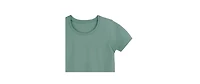 Mightly Toddler Girls Fair Trade Organic Cotton Ribbed Scoop Neck Tee