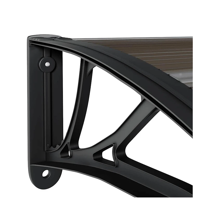 Door Canopy Black Polycarbonate 118.1 x 29.5 in Durable