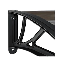 Door Canopy Black Polycarbonate 118.1 x 29.5 in Durable