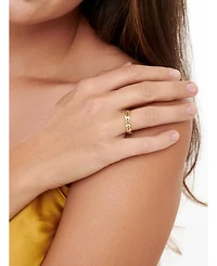 Devata Mariner Link Eternity Ring Gold Plated Sterling Silver,