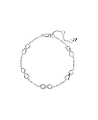 Devata Infinity Chain Bracelet in Rhodium Plated Sterling Silver