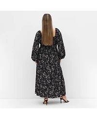 City Chic Women's Abbigail Long Sleeve Print Maxi Dress