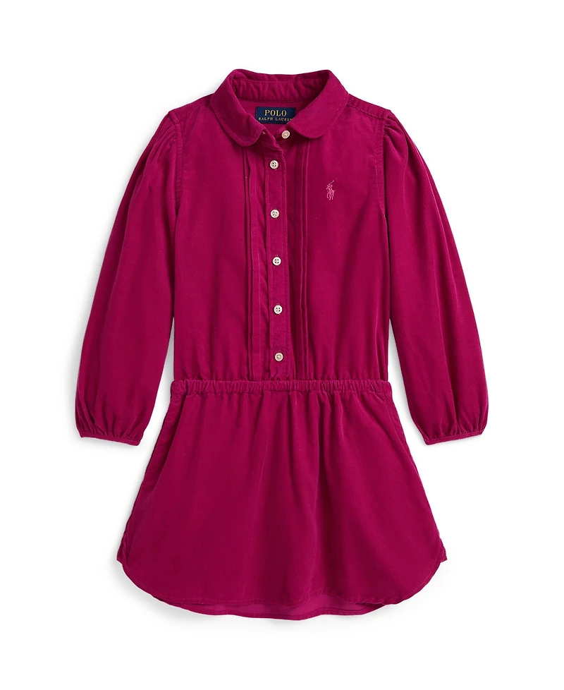 Polo Ralph Lauren Girls 2T-6X Pintucked Club Collar Dress
