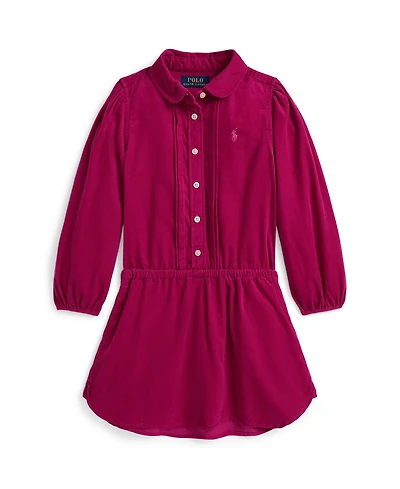 Polo Ralph Lauren Girls 2T-6X Pintucked Club Collar Dress