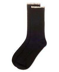 MeMoi Women's Prairie Lace Crew Socks
