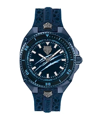 Plein Sport Mens Thunder Force 3 Hand Quartz Blue Silicone Strap 47mm