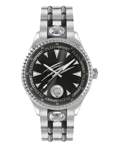 Plein Sport Mens Lineman 3 Hand Quartz Two Tone Bracelet 45mm