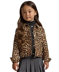 Polo Ralph Lauren Girls 2T-6X Leopard-Print Trucker Jacket